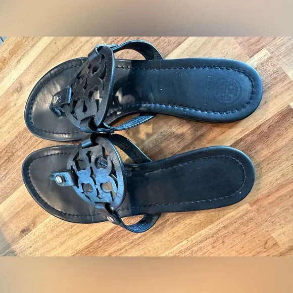 Tory Burch Miller Leather Sandals | Size 9 - Picture 2 of 8